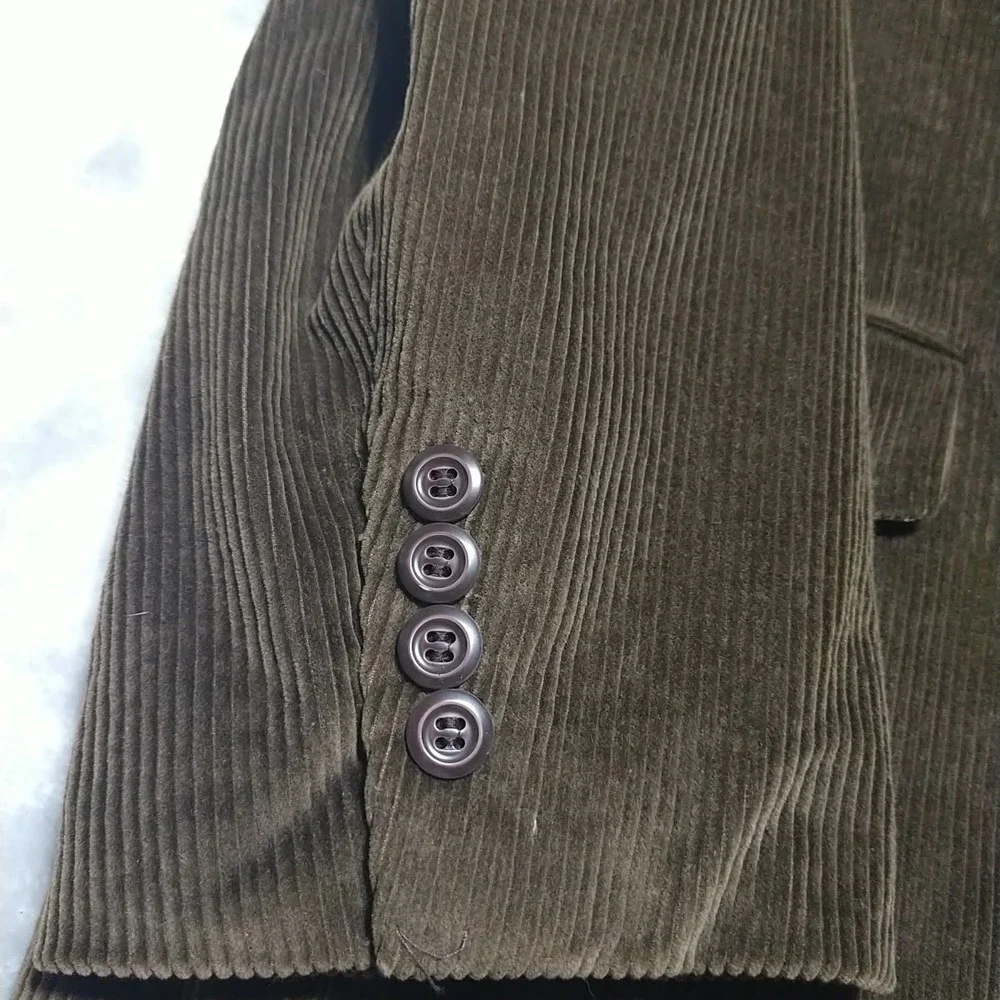Calvin America Corduroy Blazer Men 50R Brown Vintage 90s Classic 2 Button Sporty